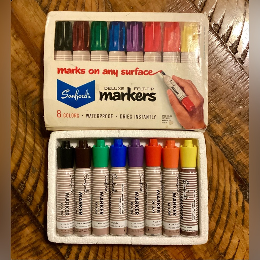 RARE ANTIQUE | Sanford’s felt-tip marker set (FULL set, still works!)